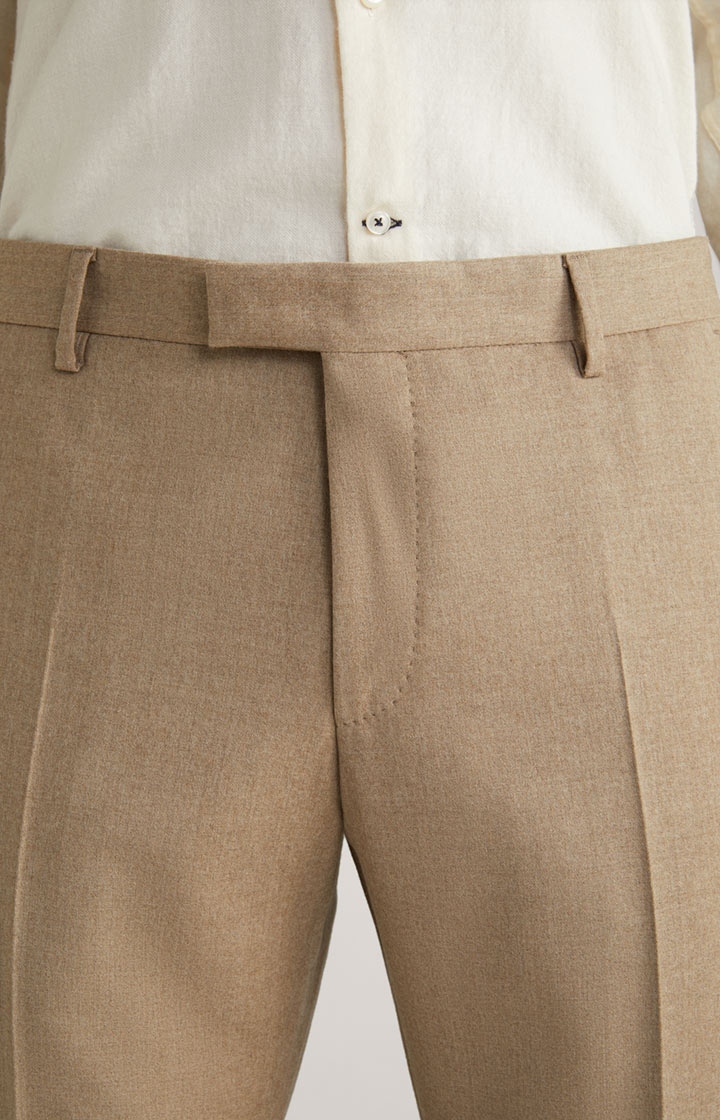 Flanell-Anzug Haspar-Bloom in Beige meliert