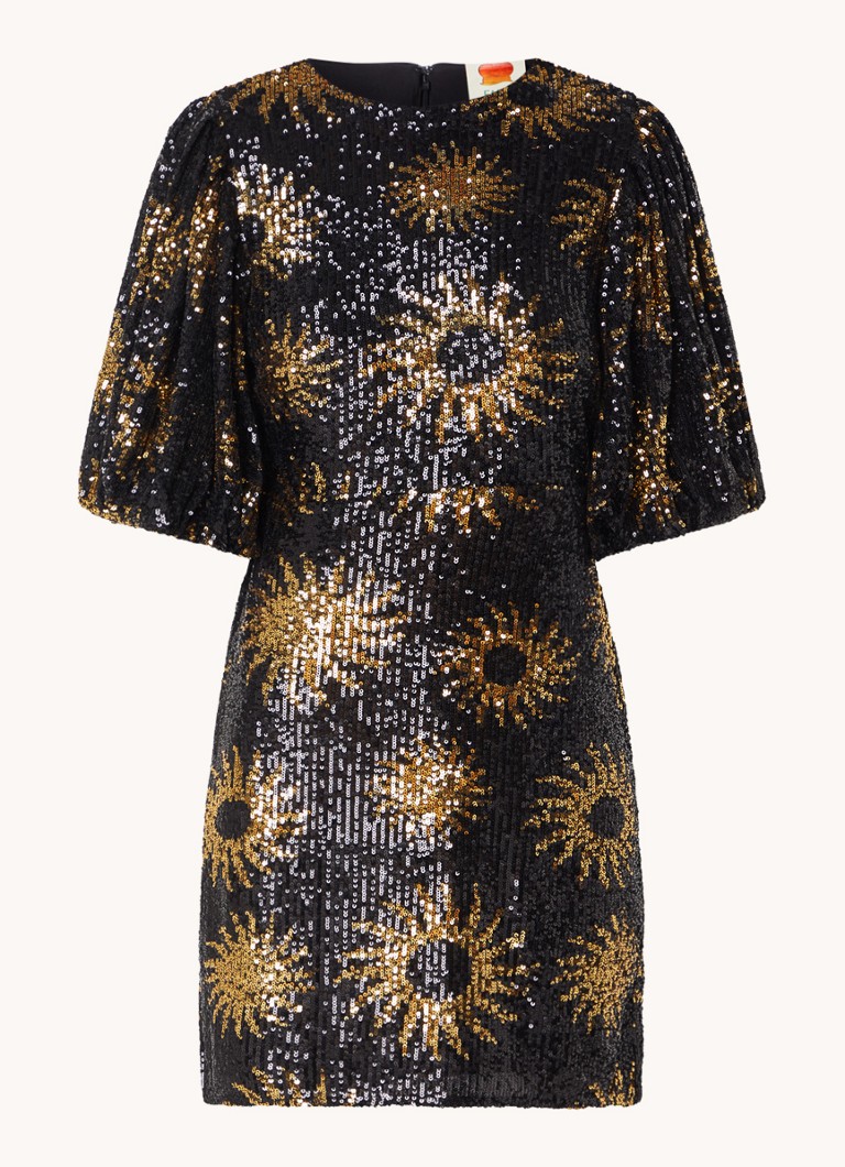 Vestido corto Farm Rio Sunny con estampado y lentejuelas