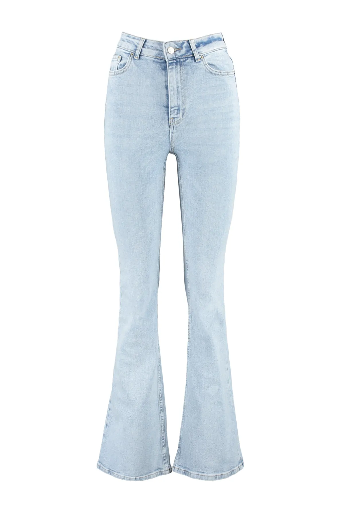 Trendyol Collection  Hellblaue Schlagjeans mit hoher Taille TWOSS23JE00063