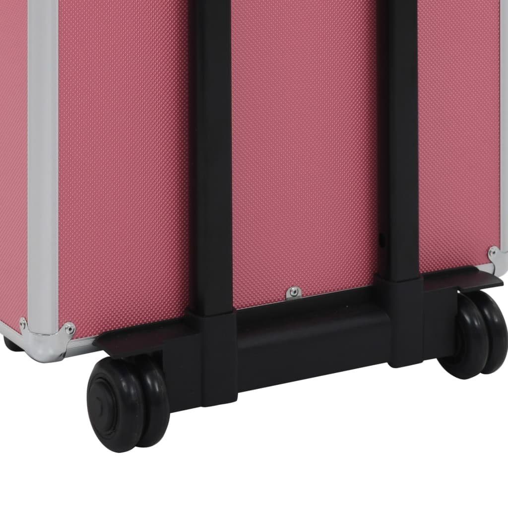 vidaXL Kosmetik-Koffer Kosmetikkoffer Aluminium Rosa