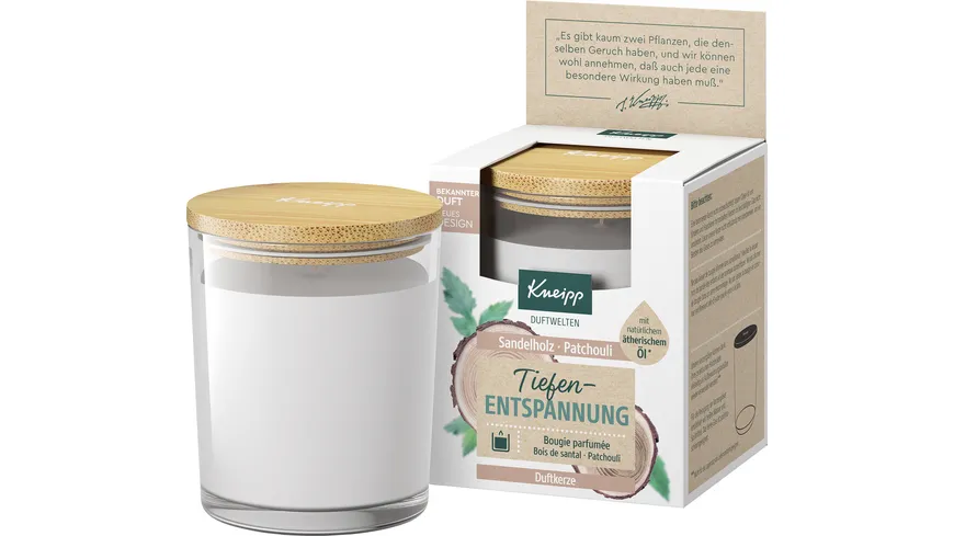 Kneipp Duftwelten Tiefen-Entspannung Sandelholz Patchouli Duftkerze 145 g