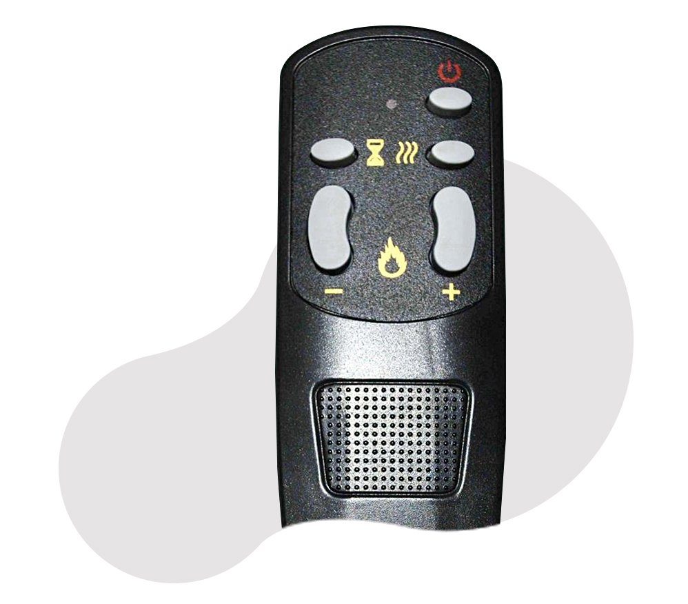 GLOW FIRE Elektrokamin Neptun Wandkamin elektrisch mit Heizung, Elektrischer Kamin mit Fernbedienung, Timer, 3 Dekorationen, LED Feuer
