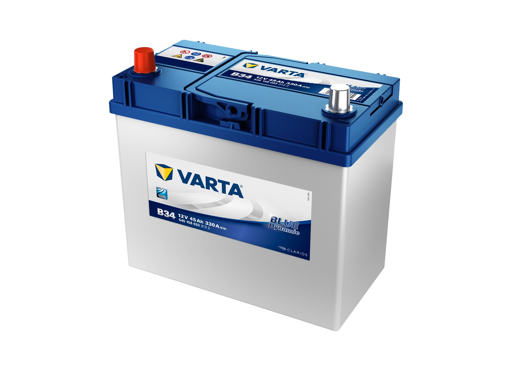 VARTA Blue Dynamic Autobatterie, B34, 5451580333, 45 Ah, 330 A - ATU