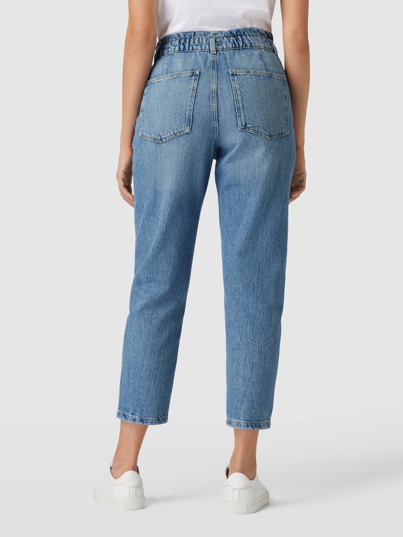 Jeans mit Rüschung in jeans