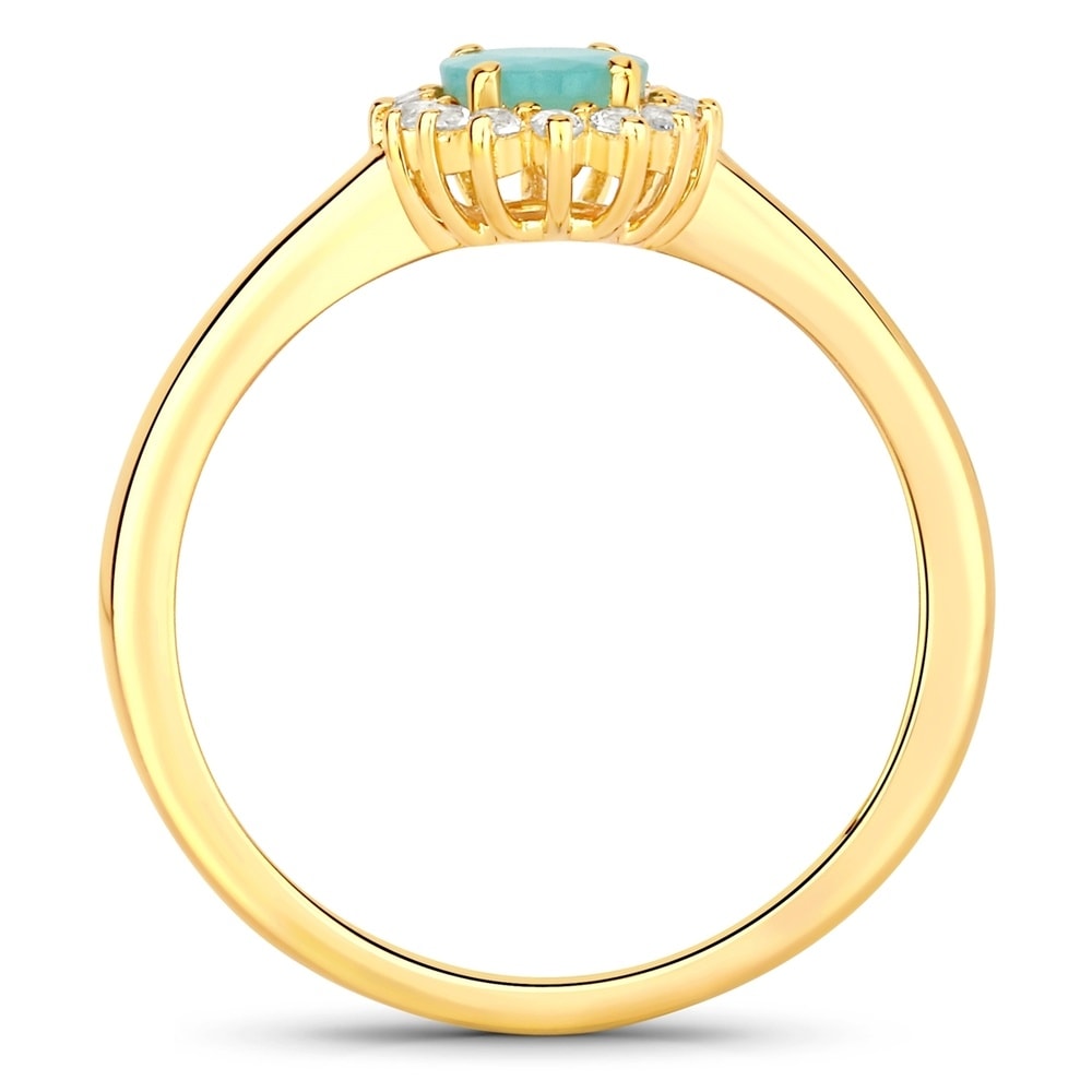 Rafaela Donata Bague Argent sterling Emeraude en Or jaune Bague