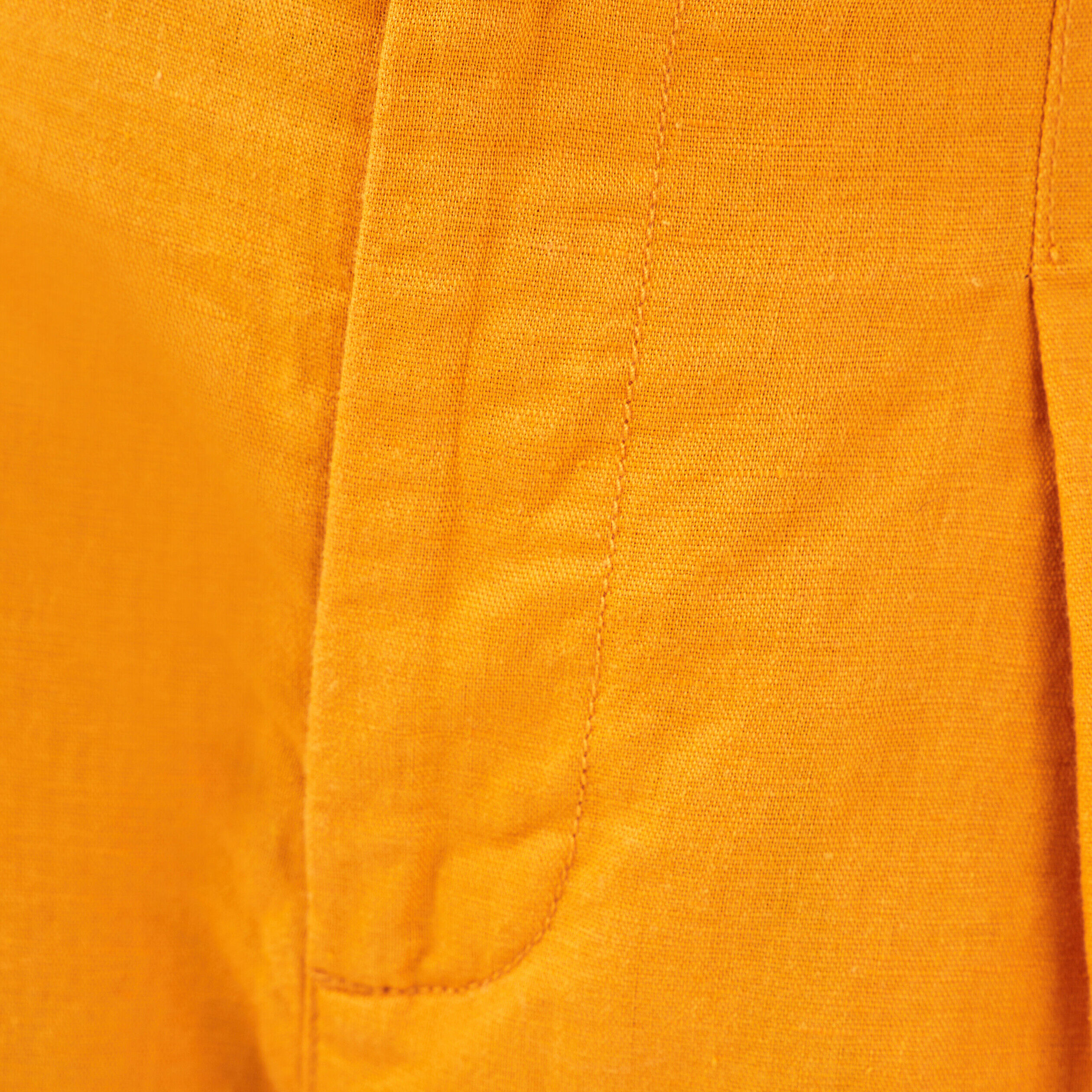 Short ample avec pinces jaune foncé femme | Cache Cache