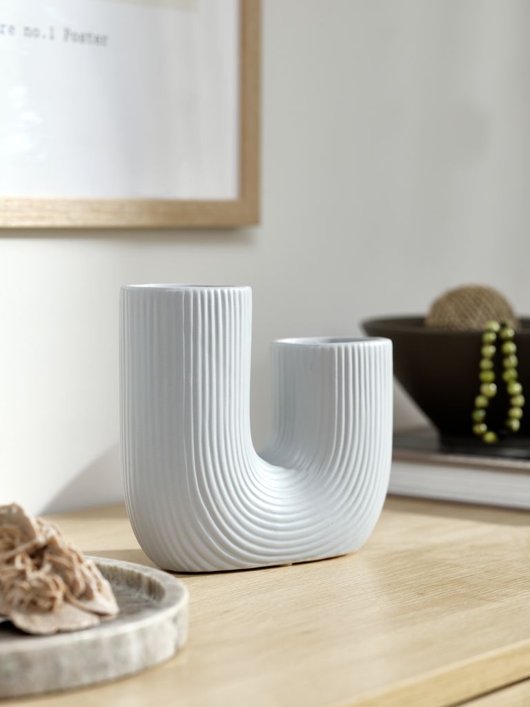 TORMUND Vase B 18 x T 6 x H 17 cm blau