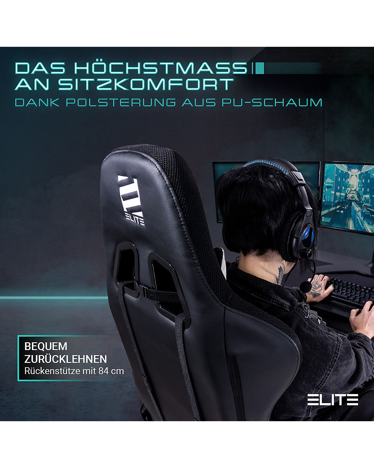 Gaming Stuhl DESTINY MG200 - Ergonomischer Racing Gaming Stuhl - Auch als RGB