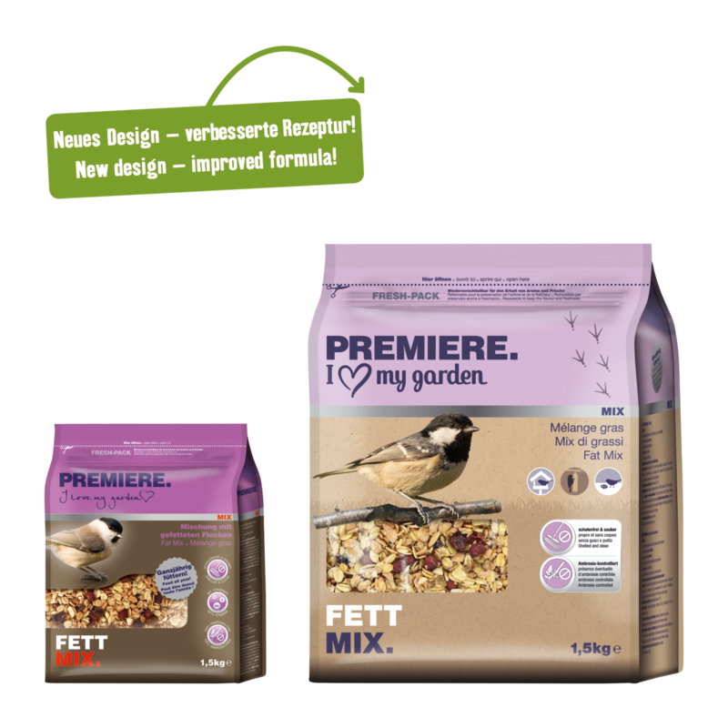 PREMIERE Wildvogelfutter PREMIERE Fett-Mix 1,5kg