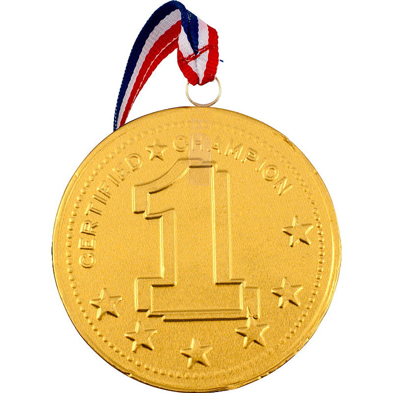Sjokolademedalje med bånd