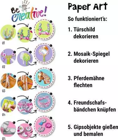 Bastelset Pferde - Bastelset für Kinder ab 6 Jahren