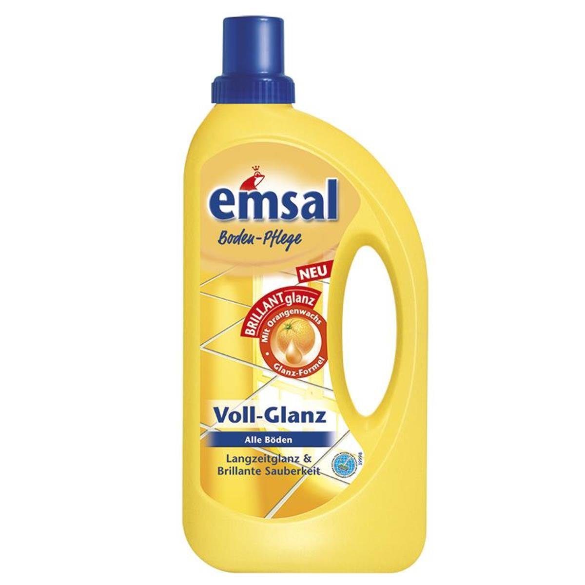 emsal emsal Boden-Pflege Voll-Glanz 1 Liter, Langzeitglanz & Brillante Saube Fussbodenreiniger