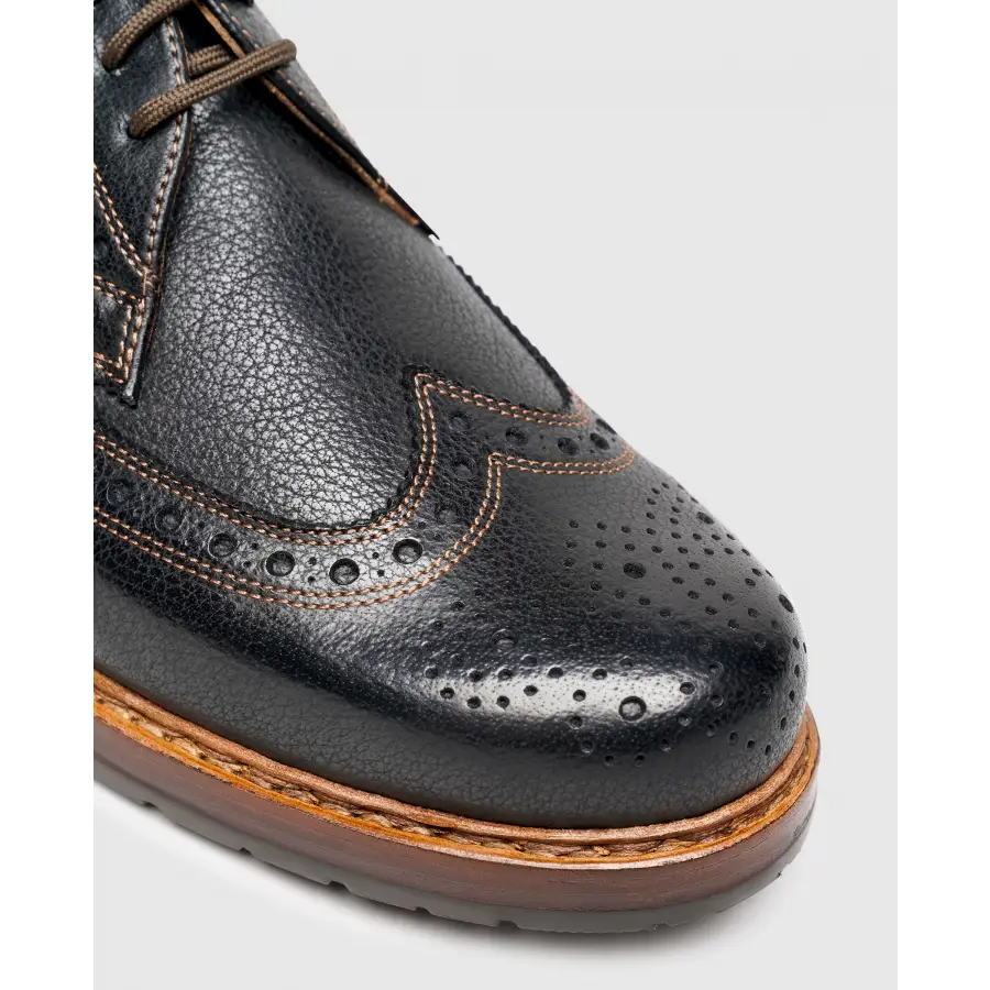 Heinrich Dinkelacker - Businessschuhe Derby RIO FULL-BROUE W Wasserbüffel / Soft calf - schwarz