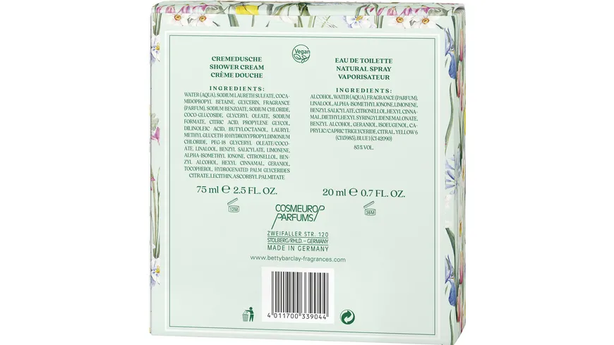 BETTY BARCLAY Wild Flower Eau de Toilette und Duschgel Geschenkpackung