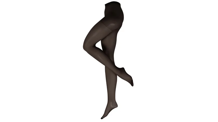 NUR DIE Damen Feinstrumpfhose Supersitz Color 20 DEN schwarz