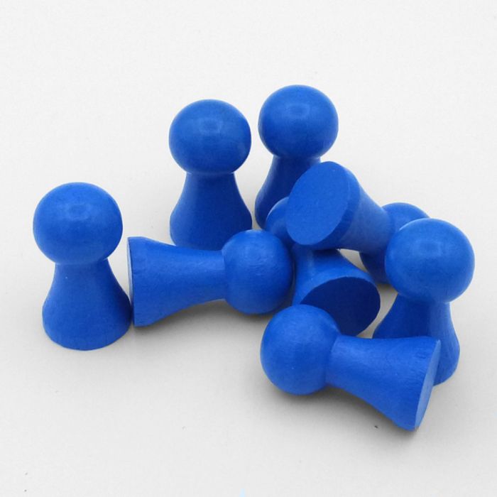 50 Pöppel, Halmakegel, groß - blau, Sonderfarbe - Auktion, Startpreis 5 EUR