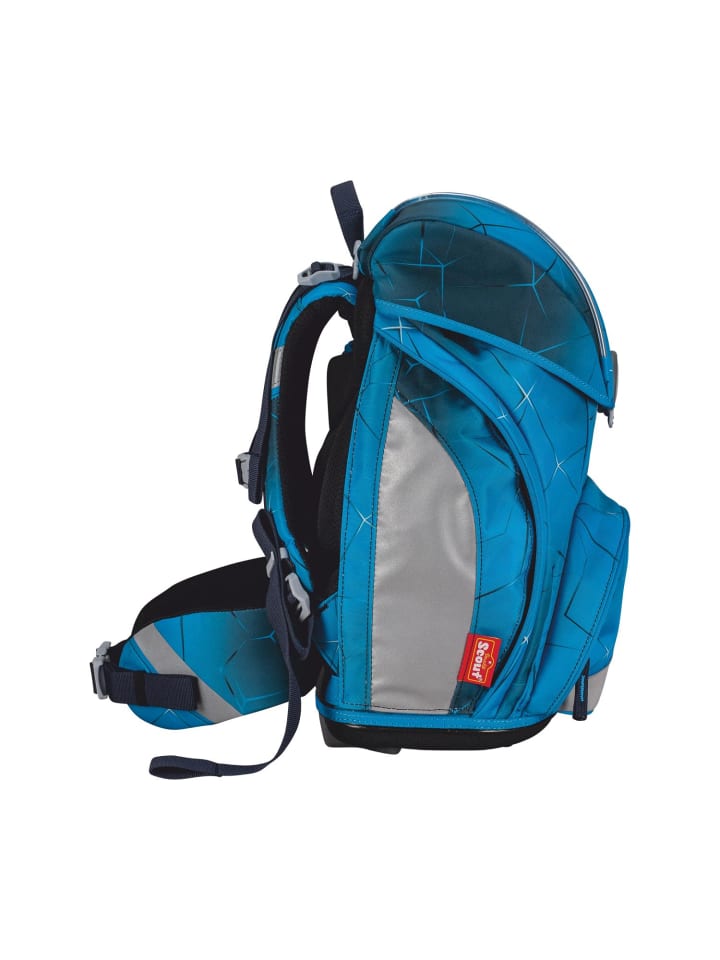 Scout Scout Alpha Schulranzen-Set 4 teilig Exklusiv Safety Light Polar Blue günstig kaufen onesize