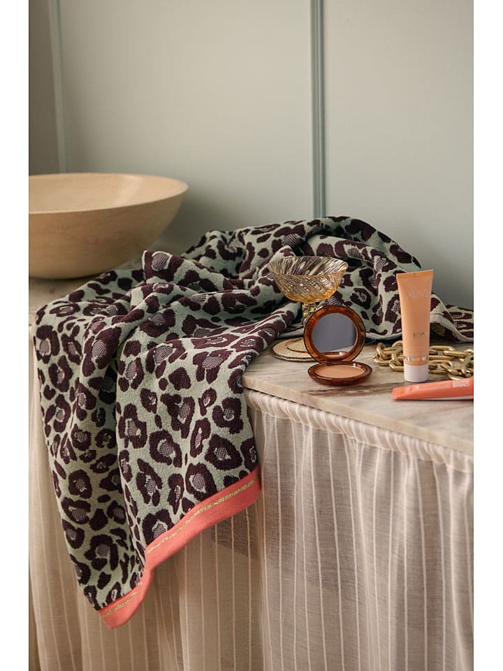 Staycation Duschtuch ''Terry'' in Mint/ Braun/ Pink günstig kaufen 70x140 cm