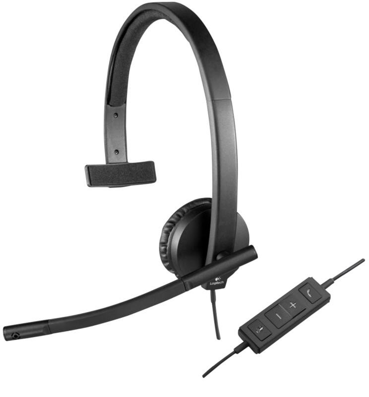 Logitech USB Headset H570e - Headset - über dem Ohr - vertikal (981-000571)