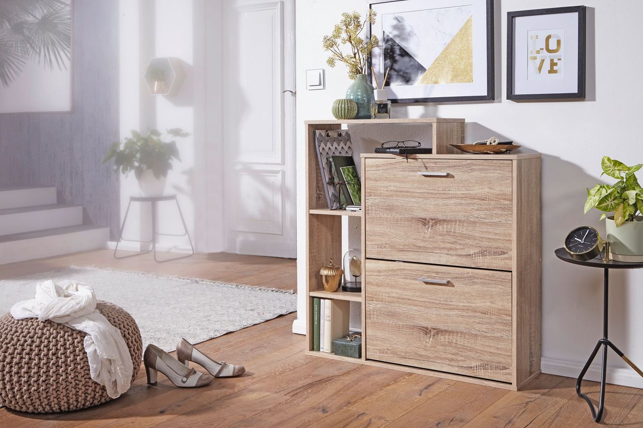 Wohnling Moderner Schuhkipper SAMO Holz