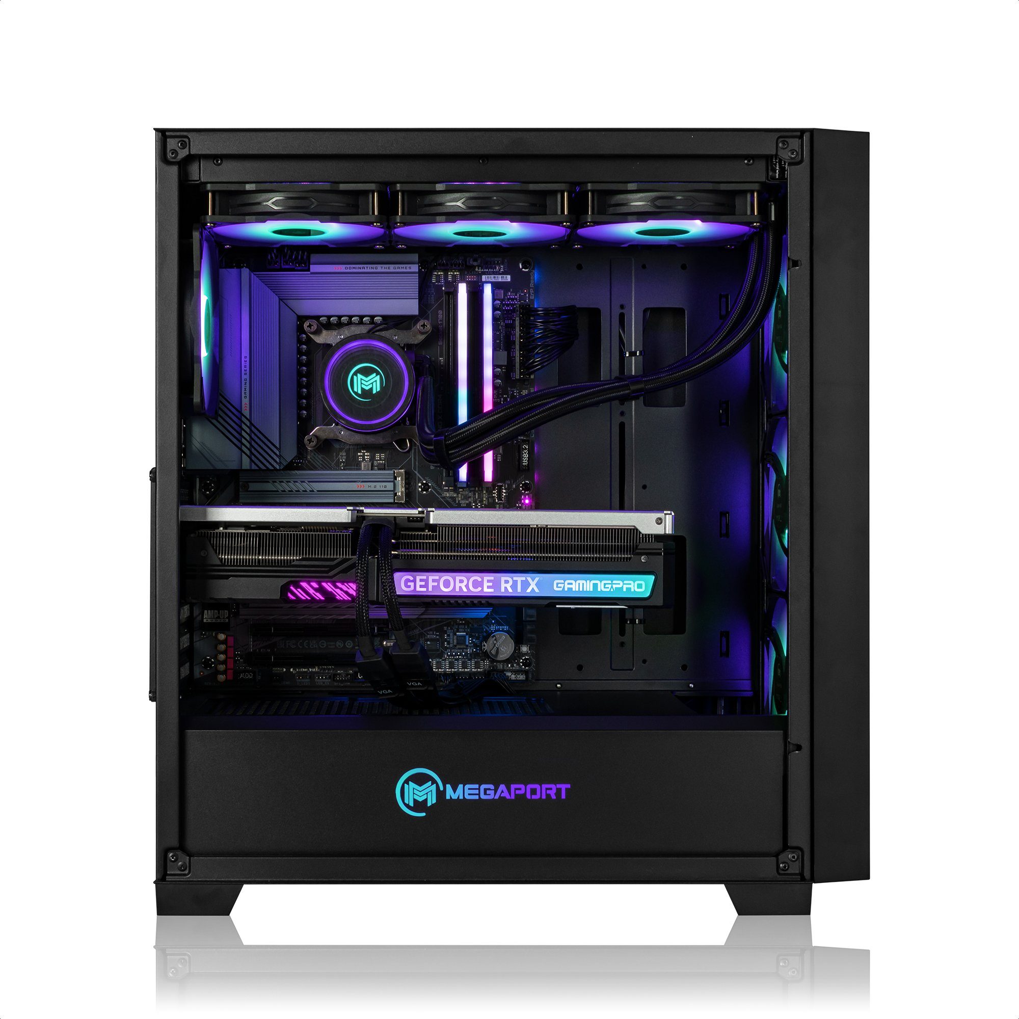 Megaport Gaming-PC (Intel Intel Core i9-12900F 12900F, GeForce RTX 4080 16GB, 32 GB RAM, 2000 GB SSD, Wasserkühlung, Windows 11, WLAN)