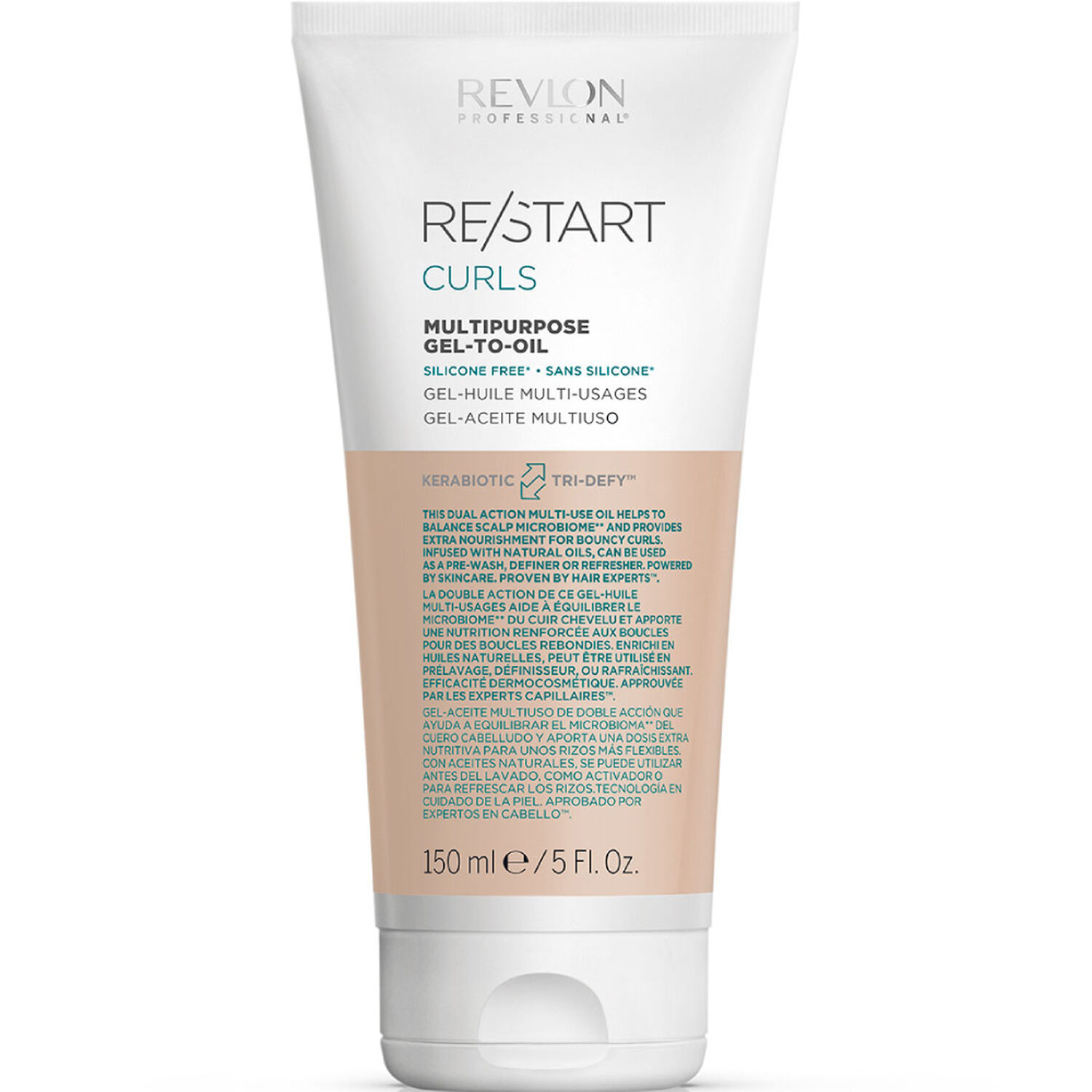revlon professional Gel-Huile Définisseur de Boucles RE/START CURLS - Cheveux Bouclés - 150 ml
