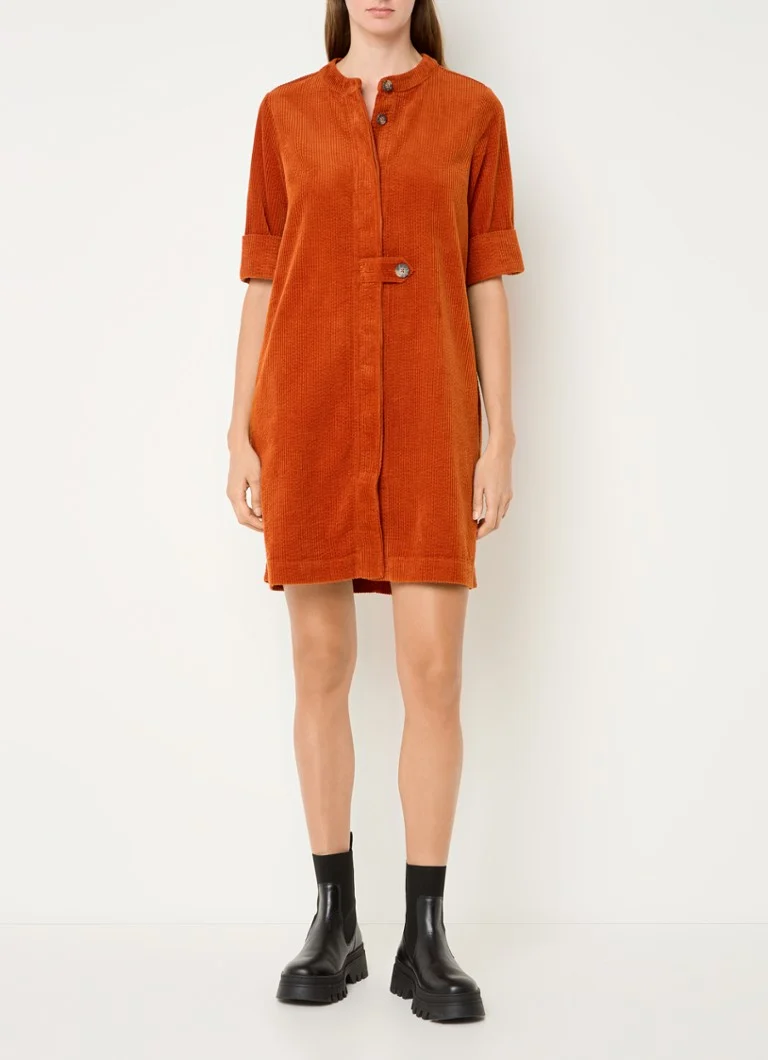 Vestido camisero corto de pana River Woods