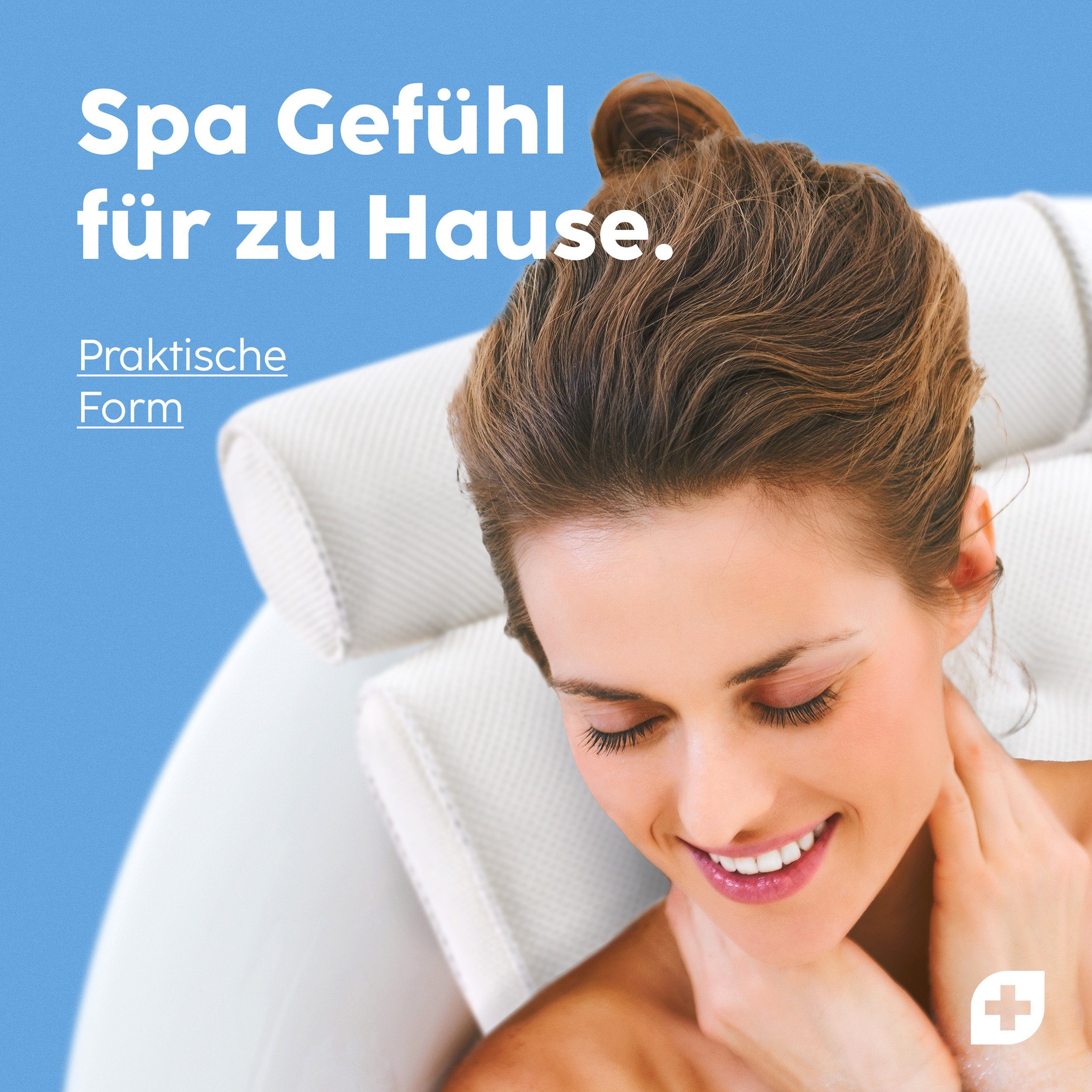 Nackenstützkissen Vesta+ Badewannenkissen XL mit Saugnäpfen und Haken, Badekissen Nackenkissen, Vesta+, Waschmaschinentauglich, Klimaneutral und nachhaltig, Badekissen Testsieger als Badewannenkissen Nacken & Nackenkissen Badewanne