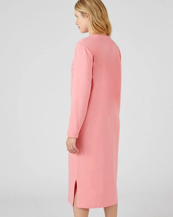 Chemise de nuit manches longues, maille jersey