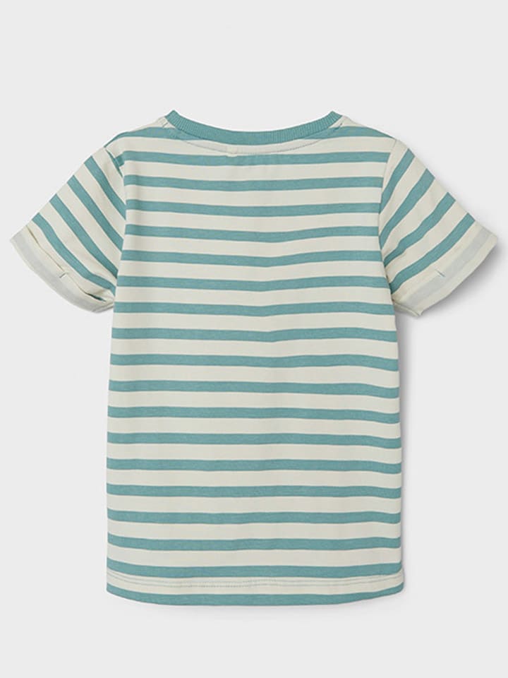 name it 2er-Set: Shirts in Dunkelblau/ Türkis/ Weiß günstig kaufen