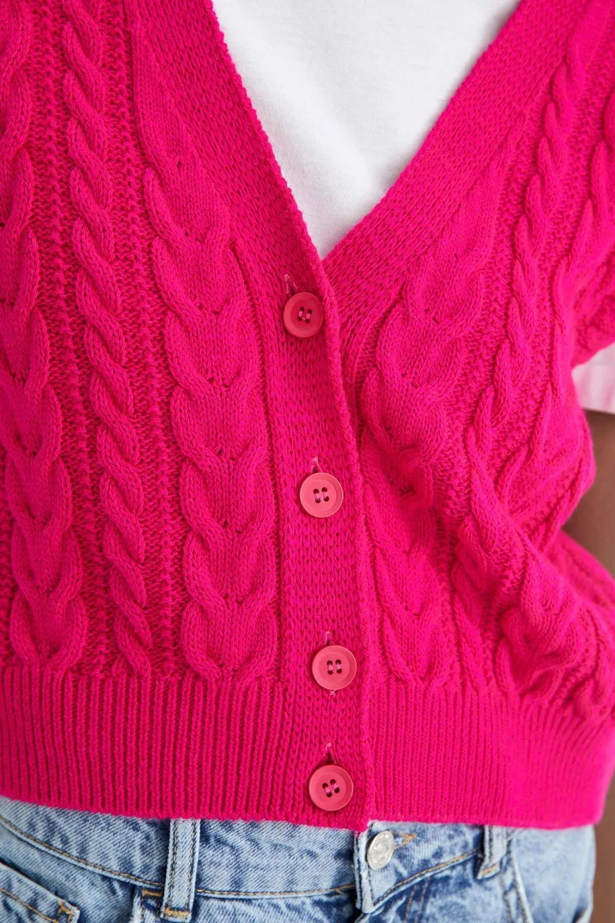 DeFacto  Strickweste - Rosa - Oversized