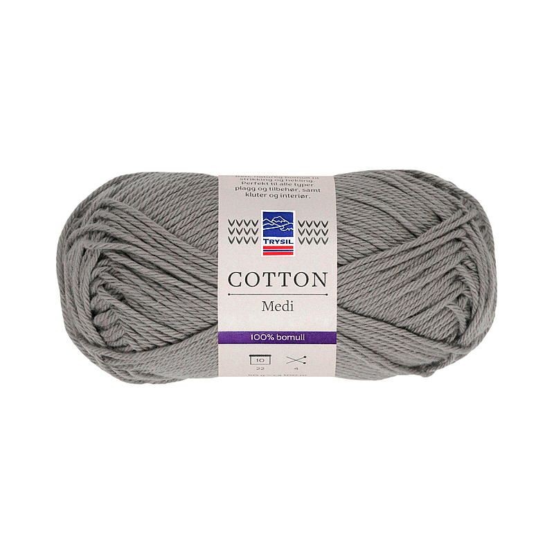 Trysil Cotton Medi garn bomull 100% bomull, grå