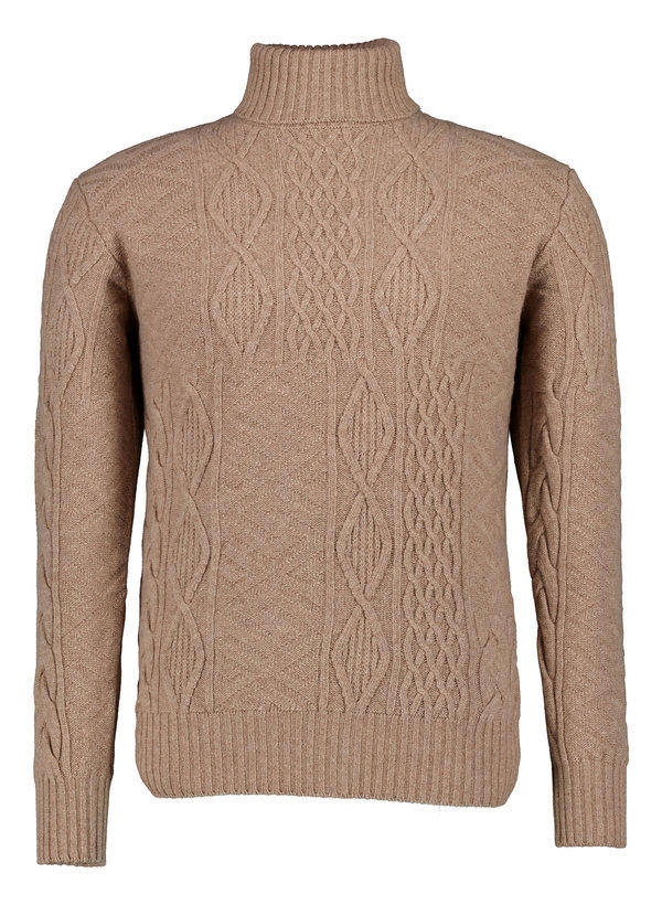 BOGGI MILANO, Rollkragenpullover, Merinowolle extrafein, sand