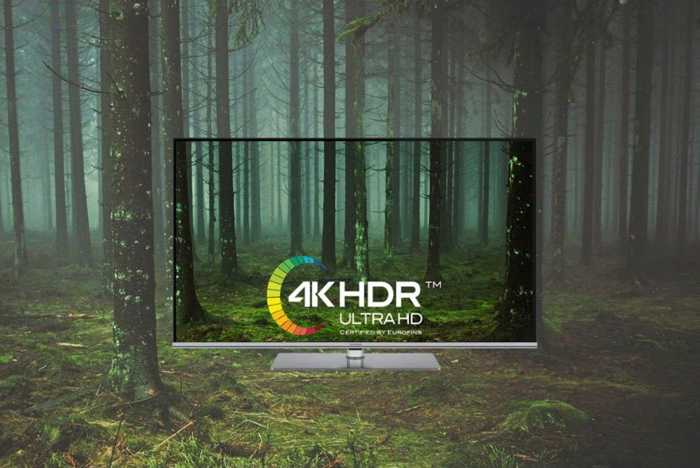 Hanseatic 43Q850UDS QLED-Fernseher (108 cm/43 Zoll, 4K Ultra HD, Android TV, Smart-TV)