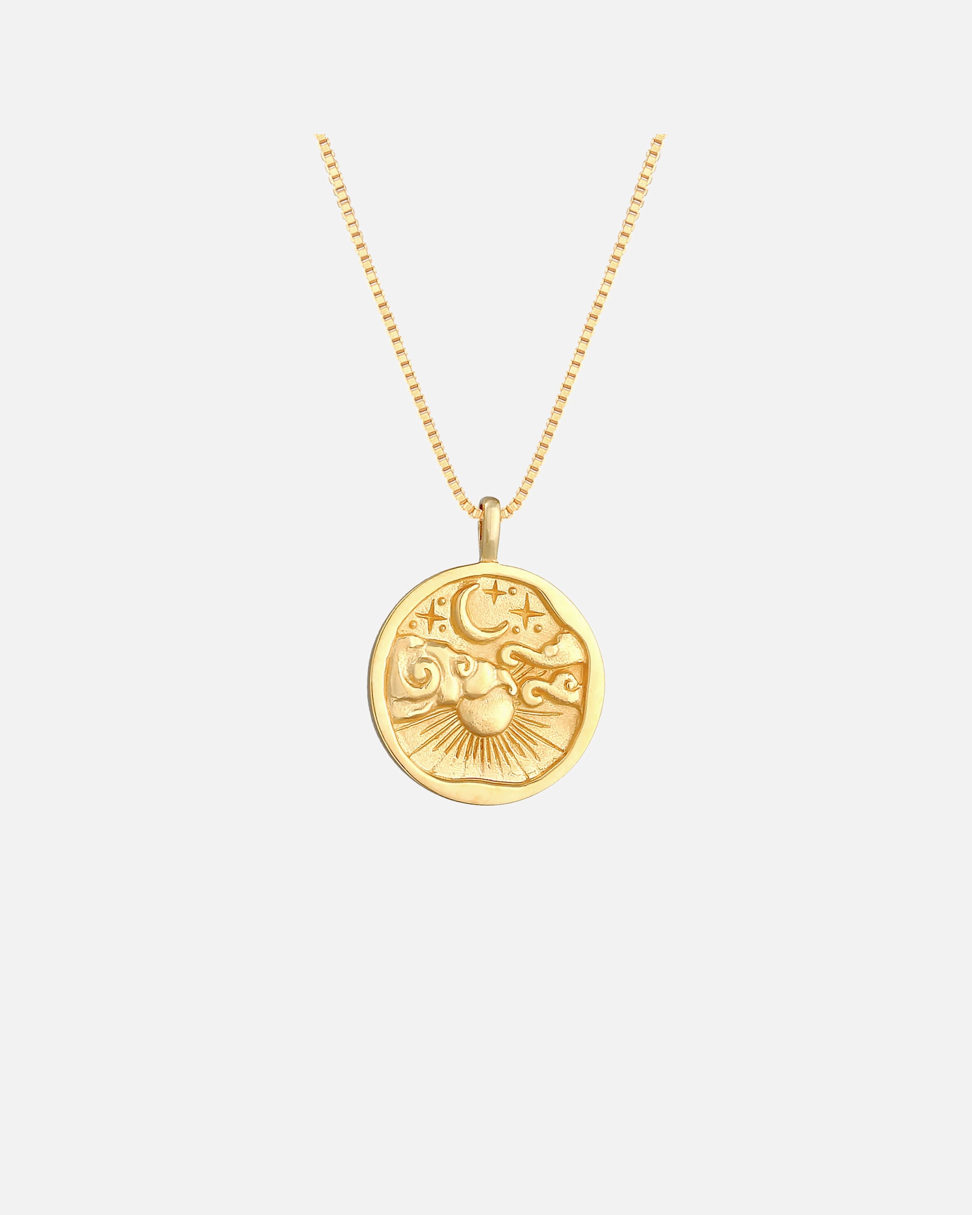 Elli Vintage Sun Moon Star Pendant for Ladies in 925 Sterling Silver with Gold Plating