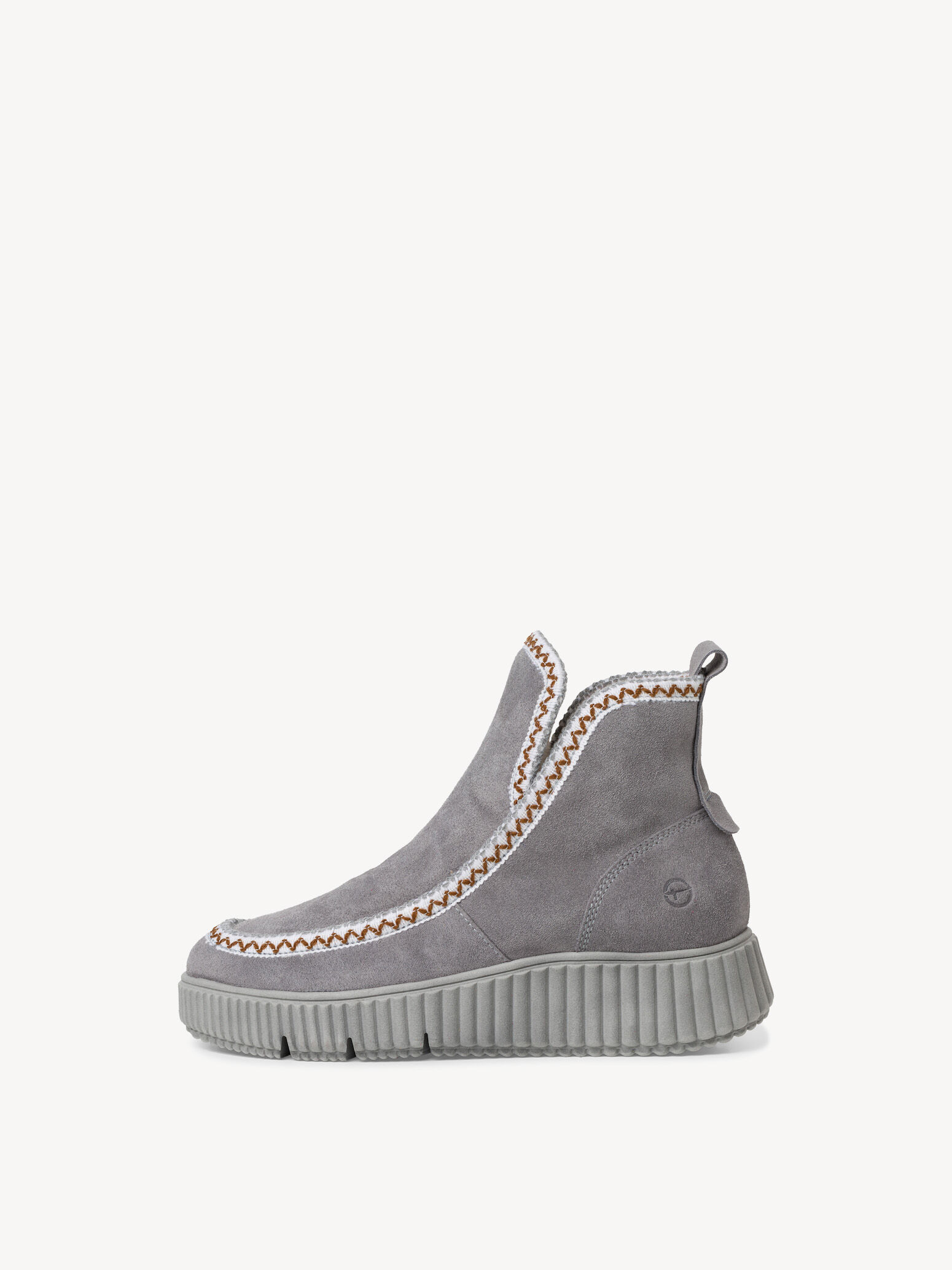 Bottine en cuir - gris doublure chaude