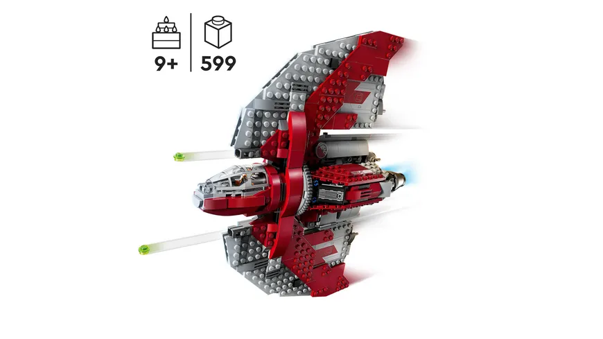 LEGO Star Wars 75362 Ahsoka Tanos T-6 Jedi Shuttle, Raumschiff-Spielzeug