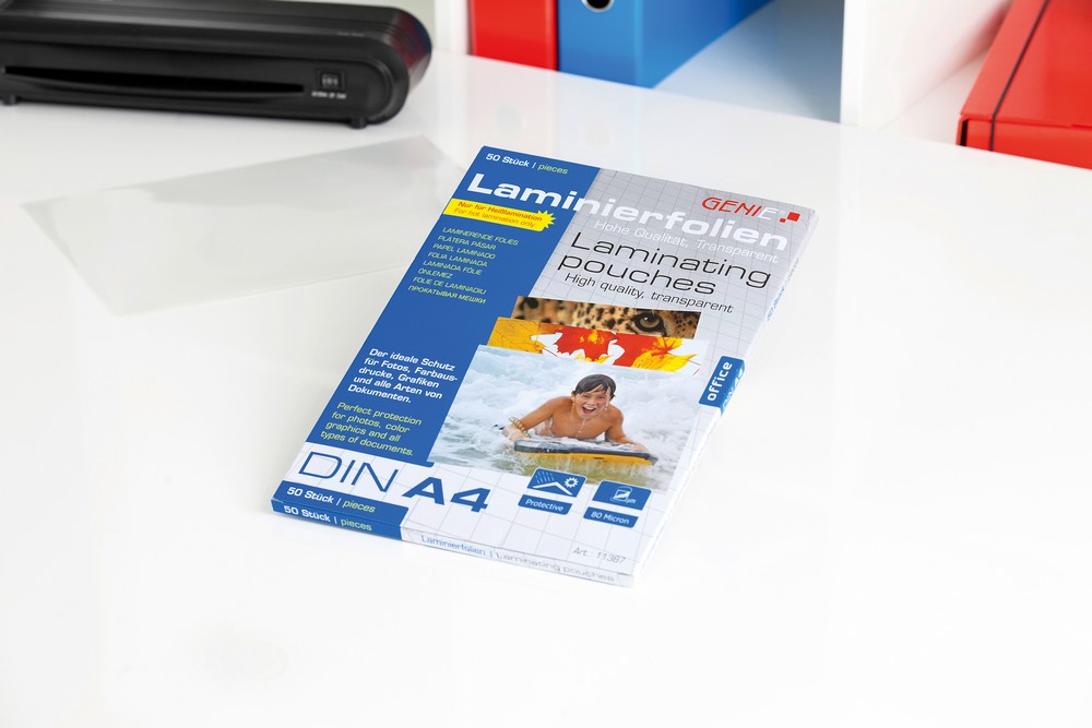 GENIE Laminier-Folien DIN A4, 80µ, 50er