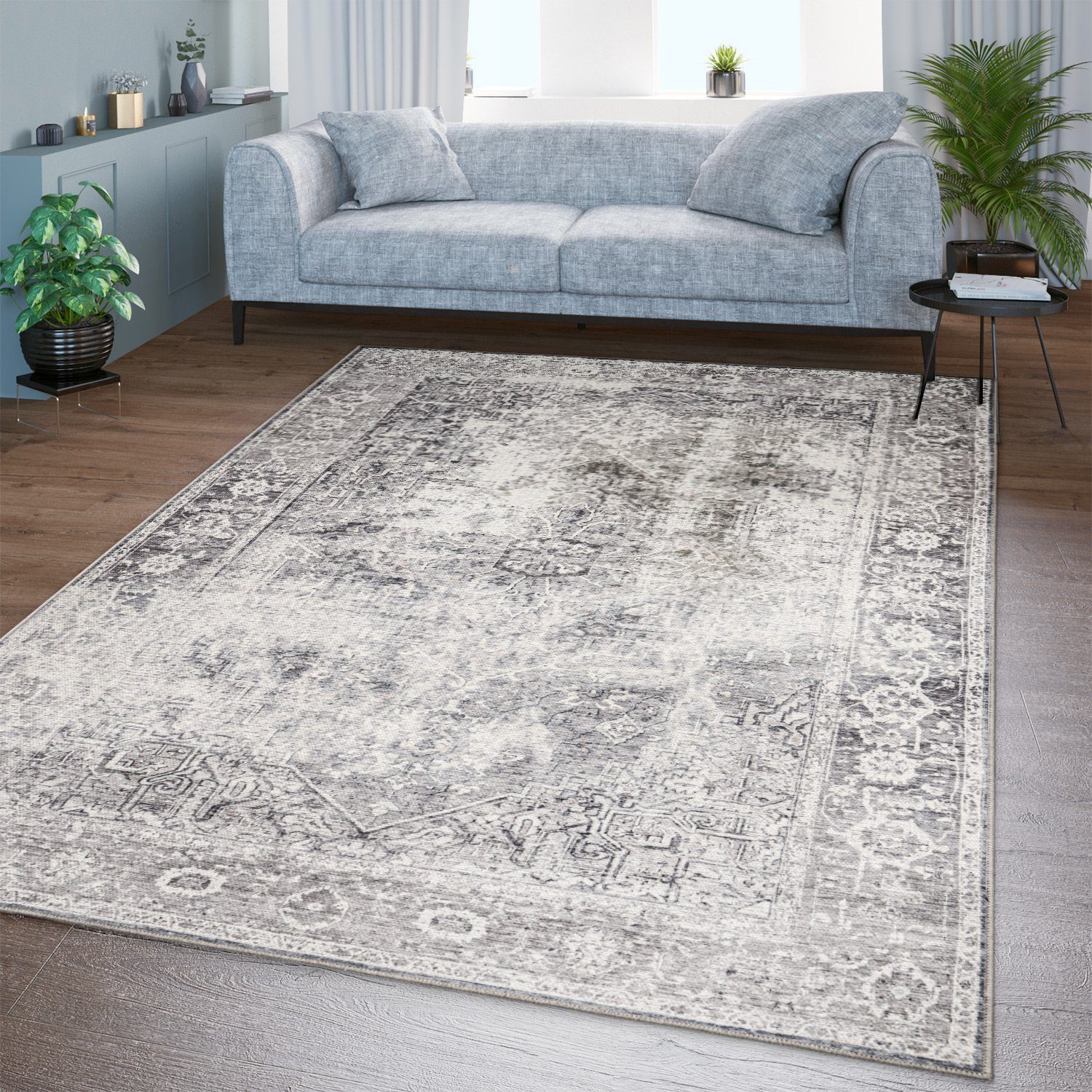 Orientteppich Wohnzimmer Teppich Esszimmer Flachgewebe Waschbar, TT Home, rechteckig, Höhe: 8 mm