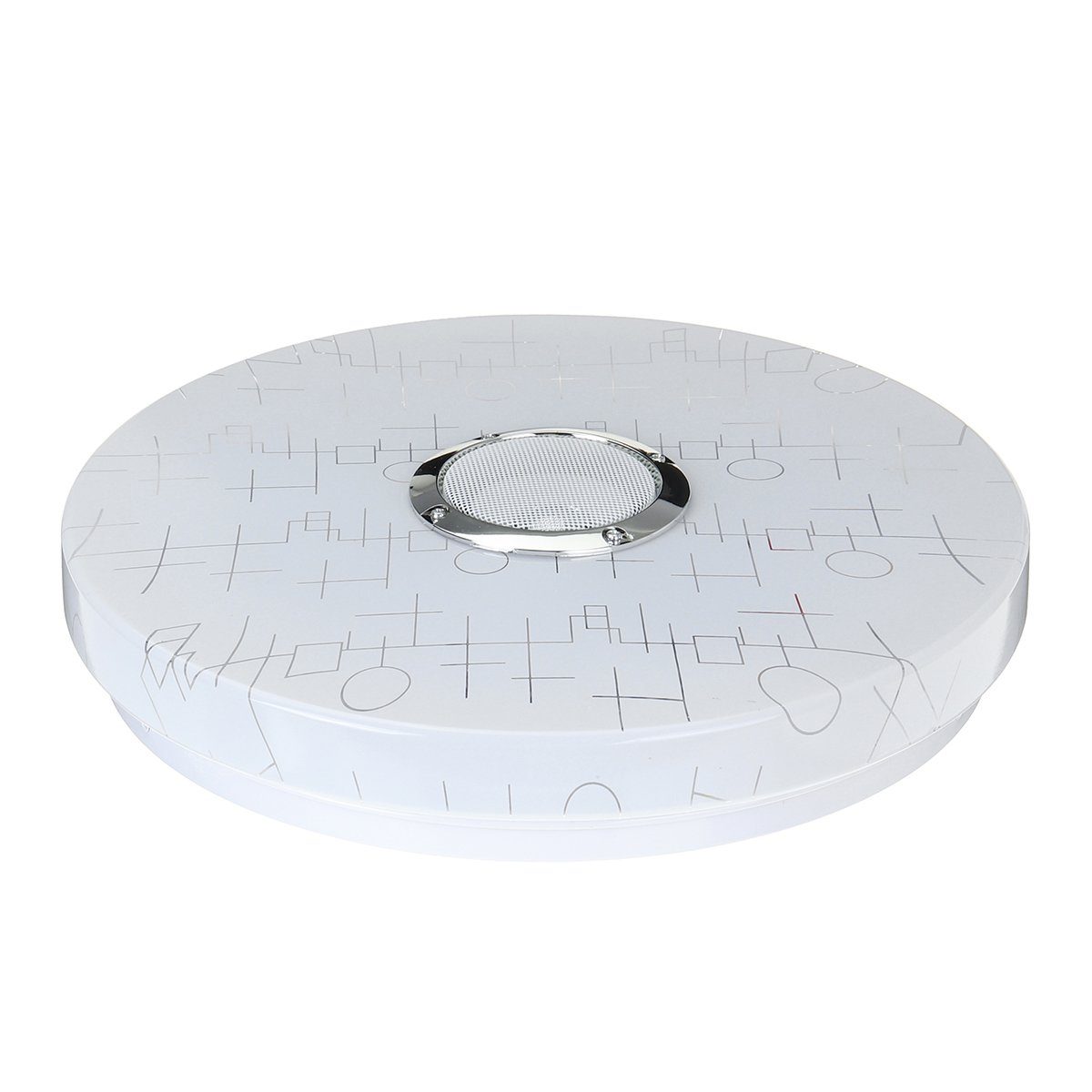 Insma Deckenleuchte, LED fest integriert, Farbwechsler, φ32.5cm Dimmbar mit Bluetooth Lautsprecher Fernbedienung