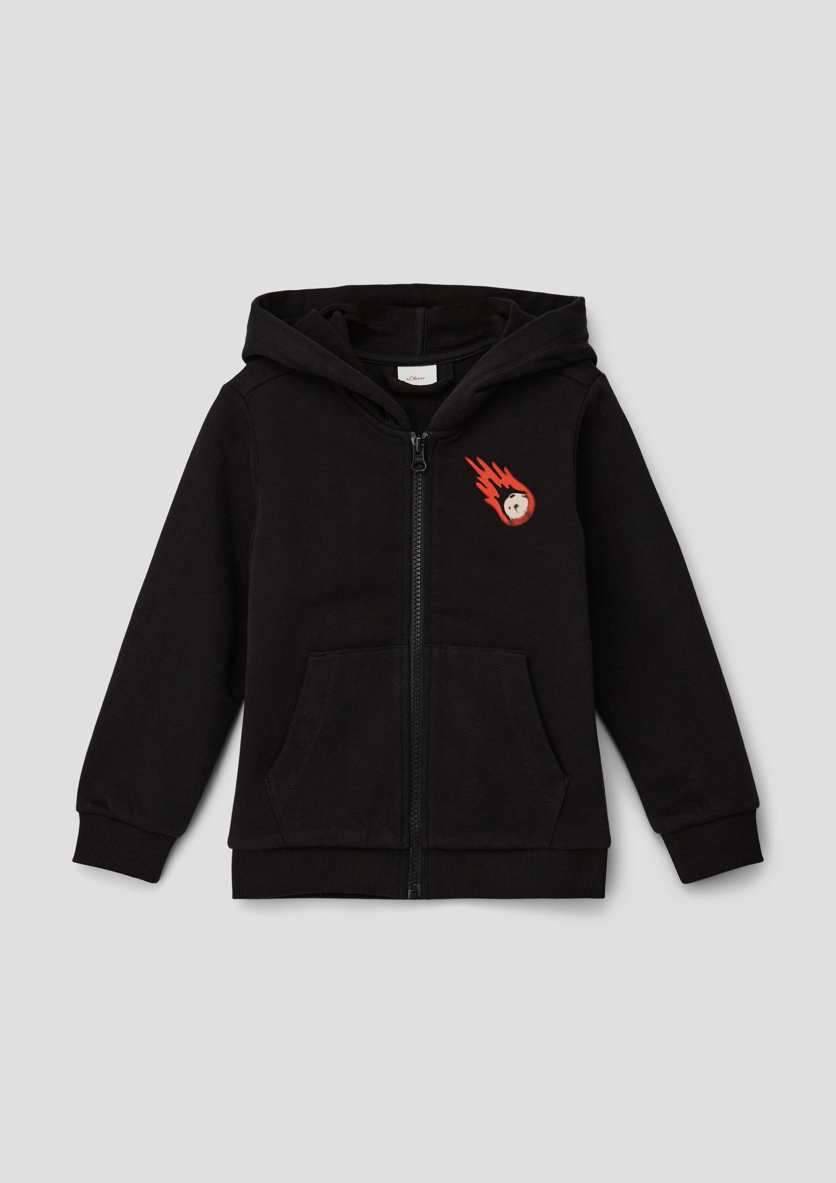 Sweatjacke mit großem Rückenprint  2137508-9999