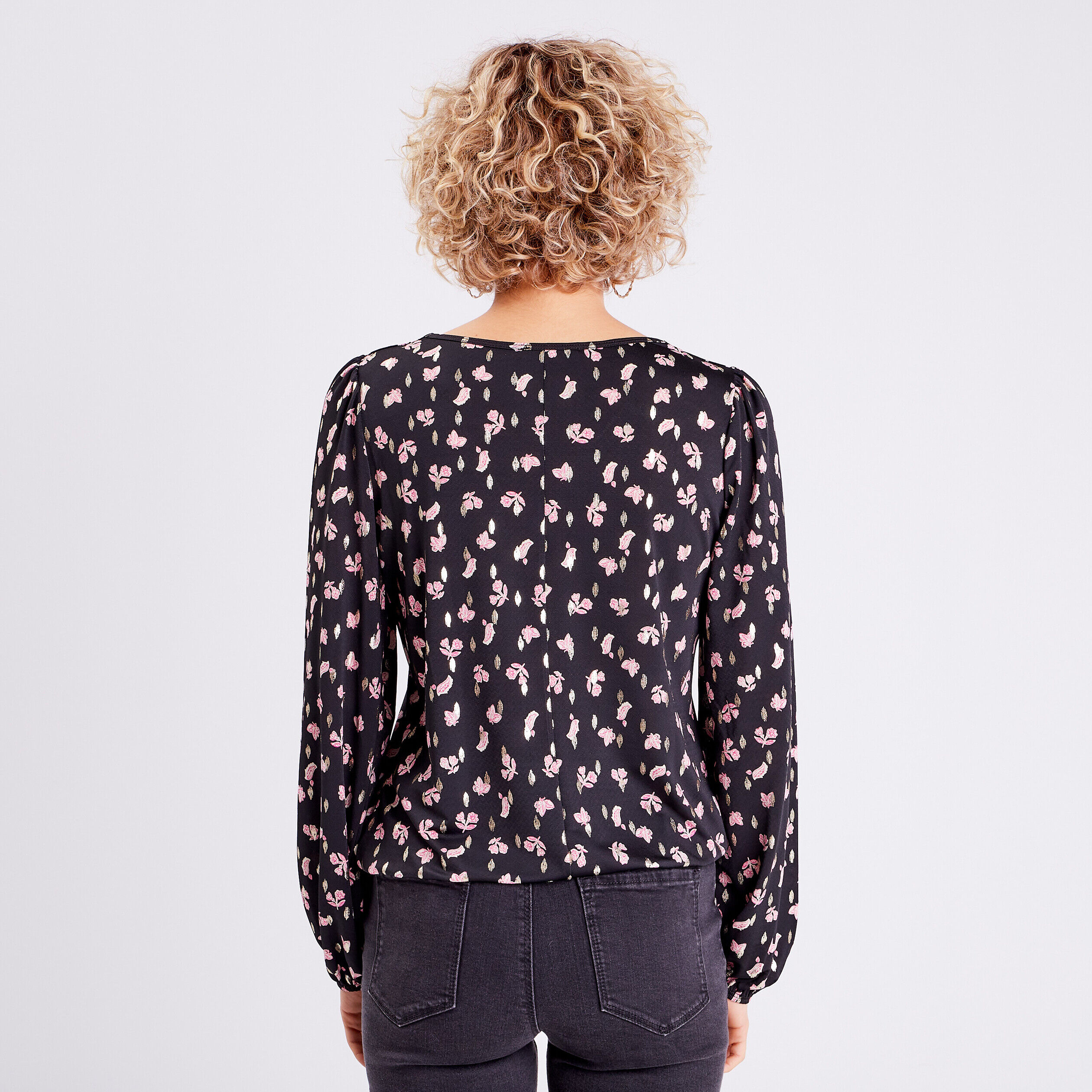 T-shirt manches longues noir femme | Cache Cache
