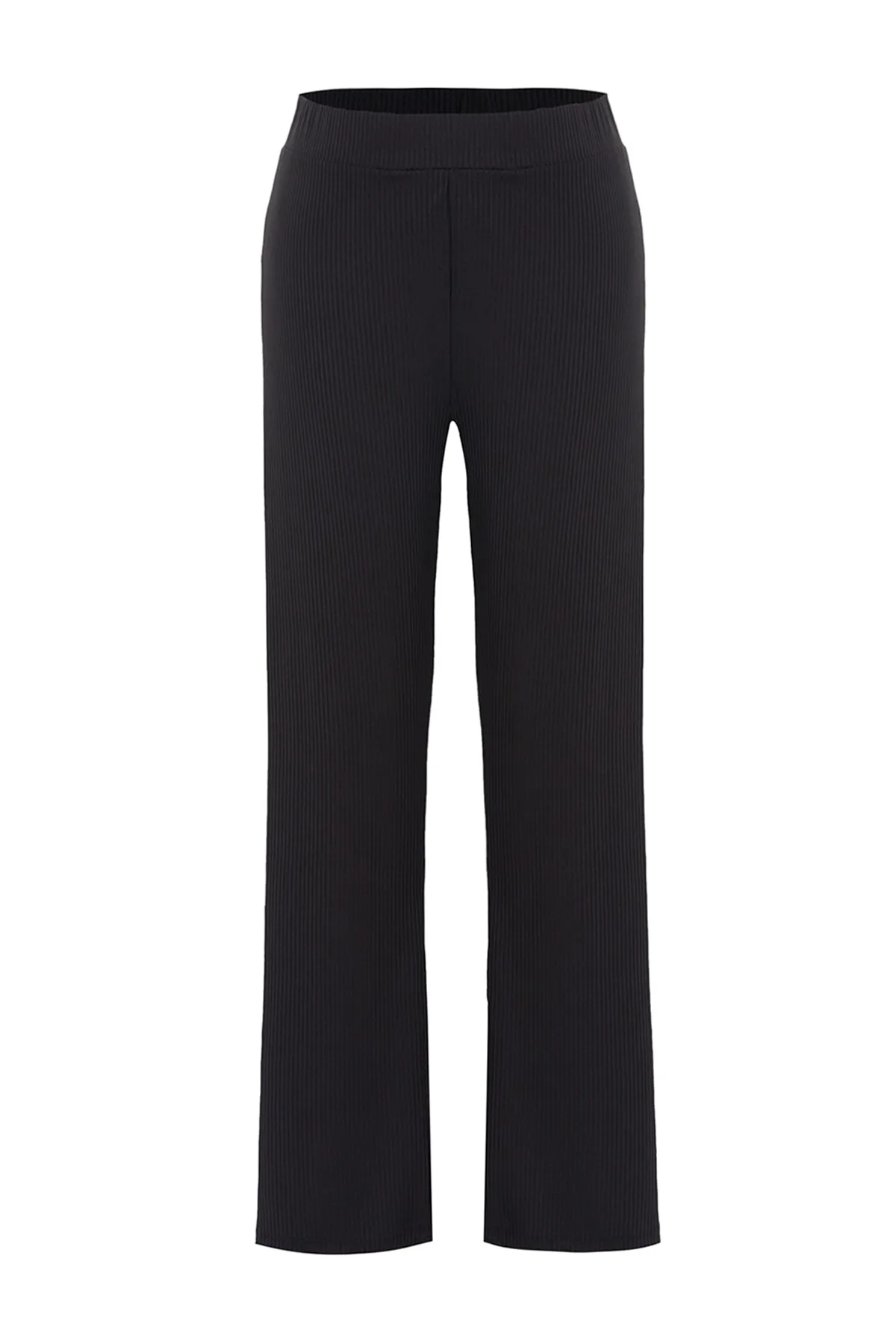 Trendyol Curve  Schwarze, weit geschnittene Strickhose TBSSS23AR00003