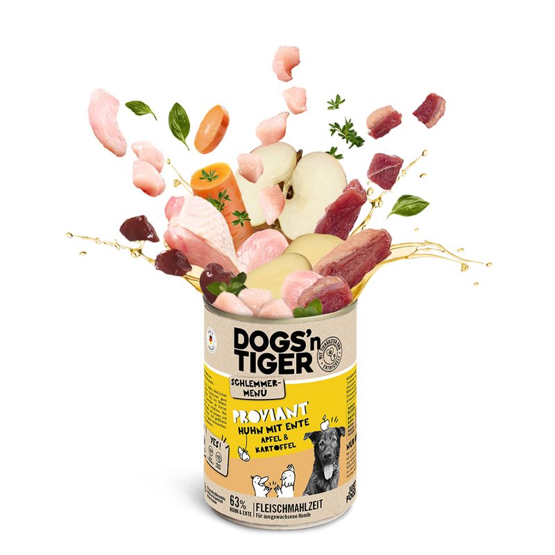 Dogs'n Tiger Schlemmermenü für Hunde 6 x 400 g