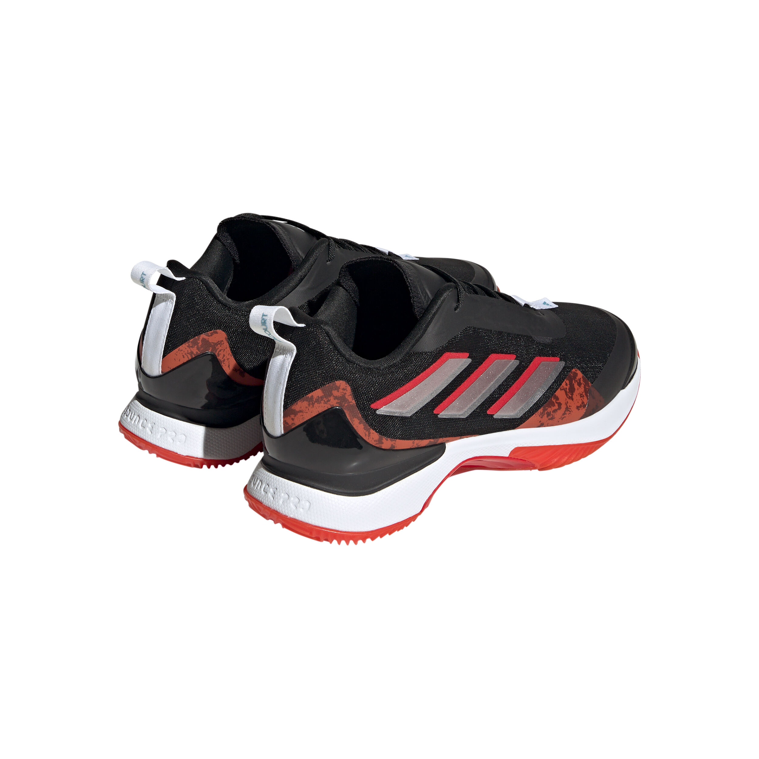 Avacourt Sandplatzschuh Damen - Schwarz, Orange