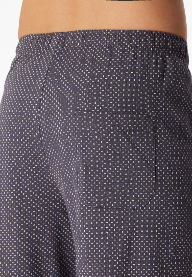 Schlafanzug lang Jersey anthrazit - Ebony