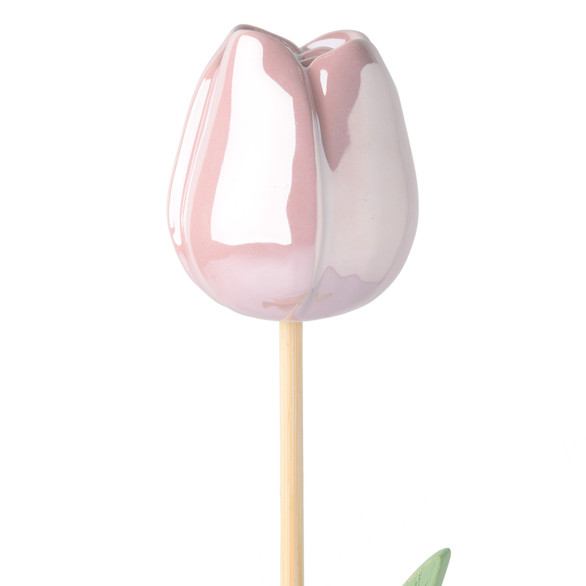 Deko-Aufsteller Tulpe mit Holzfuß