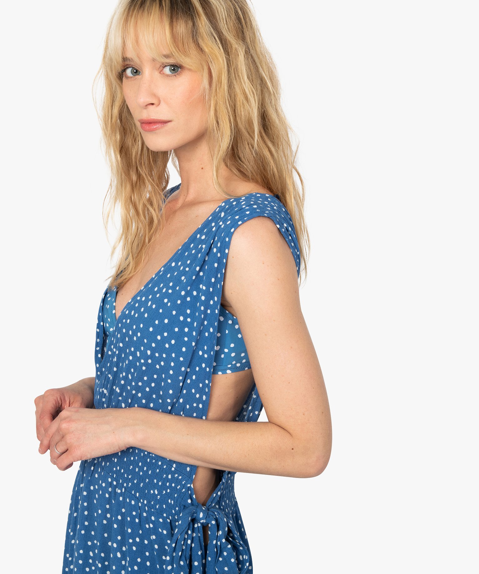 Robe de plage femme imprimée longue et échancrée imprime | GEMO