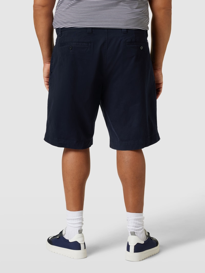 PLUS SIZE Chino-Shorts mit Stretch-Anteil Modell 'MADISON' in marineblau