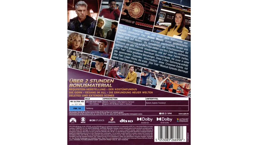 Star Trek: Strange New Worlds - Staffel 2  (4K Ultra HD) [3 BR4K]
